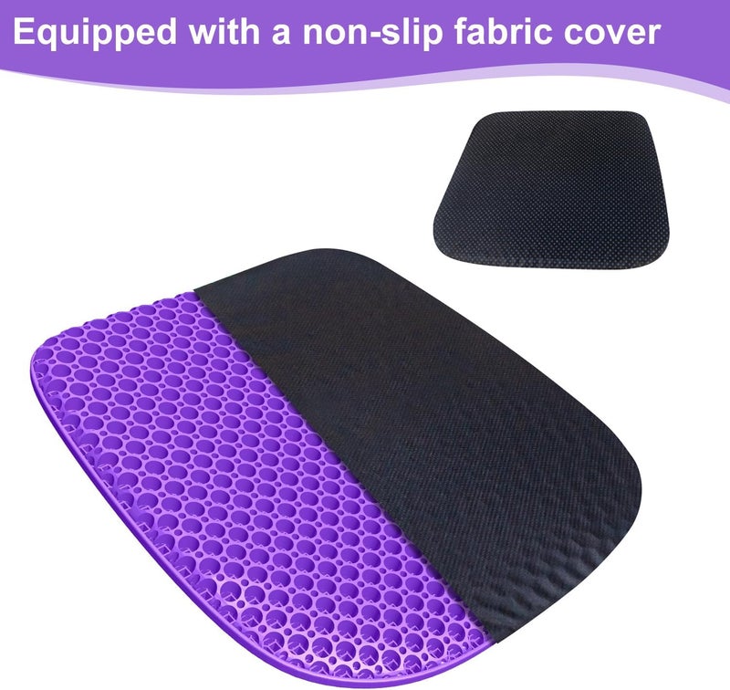 TONINT Large Gel Seat Cushion for Long Sitting with Non-Slip Cover,Soft & Breathable,Seat Cushion for Chair,Car,Office,Desk Chair,Wheelchair (18" x 17") - Image 4